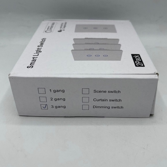 WiFi Smart Double Wall Light Touch Panel 3 Gang - Picture 9 of 11